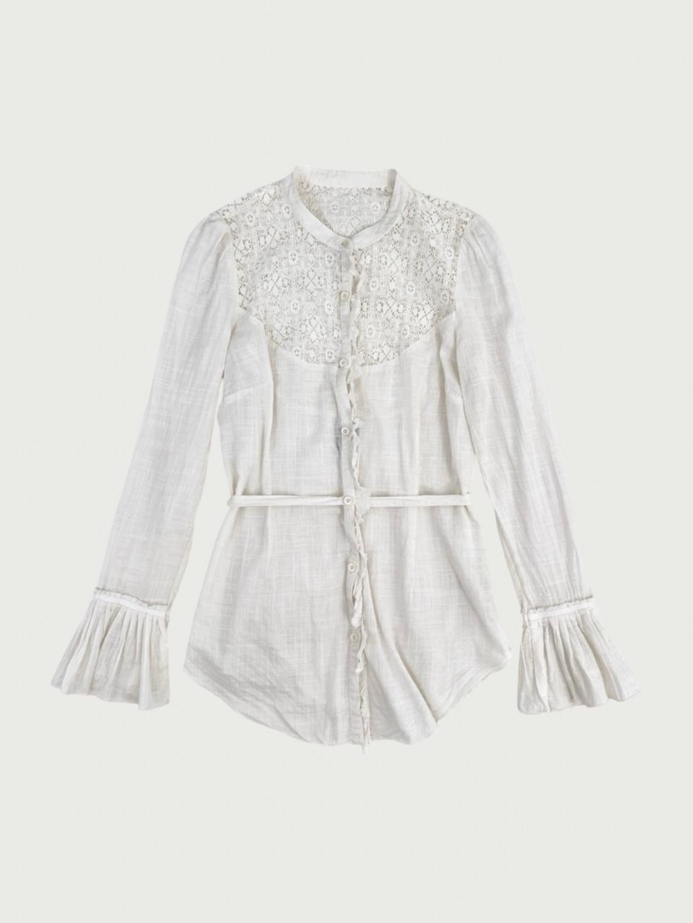 Vintage Free People Gauzy Lace Blouse - Picture 1 of 7
